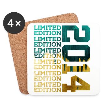 LIMITED EDITION 2014 12 JAHRE 12. GEBURTSTAG - Untersetzer (4er-Set) - Weiß - Vorne