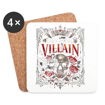 Dark Romance Booktok choisit le méchant - Dessous de verre (lot de 4) - blanc - Devant