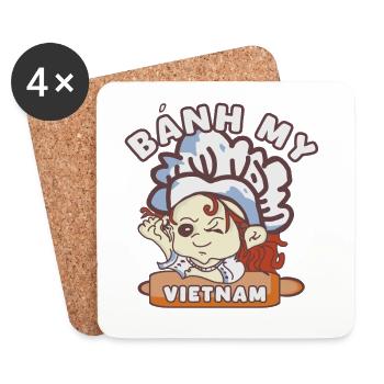Banh mi Vietnam - Dessous de verre (lot de 4) - blanc - Devant