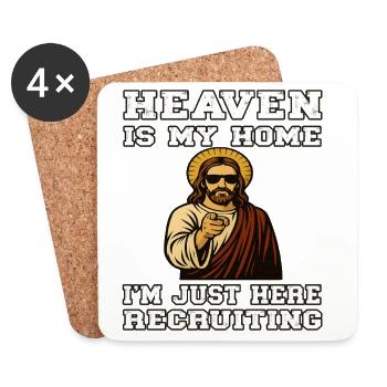 Uncle Jesus Recruiting - Heaven is my Home - Coasters (set of 4) - white - Front