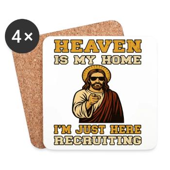 Heaven is my Home - Uncle Jesus Recruiting  - Untersetzer (4er-Set) - Weiß - Vorne