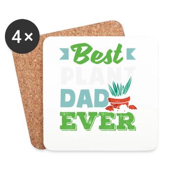 Beste Pflanze Hobby Dad Ever Funny Gardener - Untersetzer (4er-Set) - Weiß - Vorne