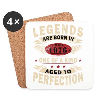 February 1976. February 1976 Birthday present. - Coasters (set of 4) - white - Front
