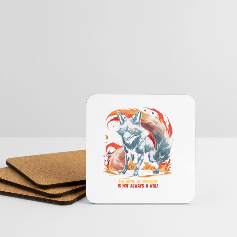 Kitsune Mythological Creatures Coasters (set of 4)