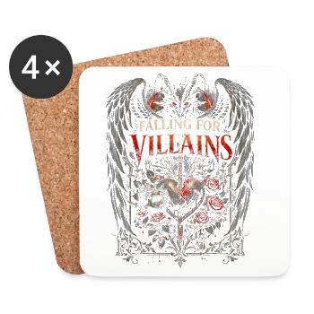 Romance sombre Booktok amoureux du méchant - Dessous de verre (lot de 4) - blanc - Devant