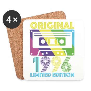 Original 1996 Cassette 30th Anniversary 30 Year Tee - Coasters (set of 4) - white - Front