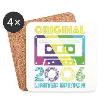 Original 2006 Cassette 20e Anniversaire 20 ans Tee - Dessous de verre (lot de 4) - blanc - Devant