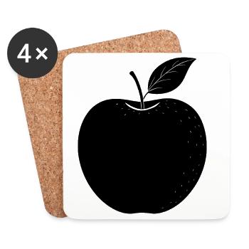 Apple - Coasters (set of 4) - white - Front