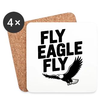 Fly Eagle Fly - Coasters (set of 4) - white - Front