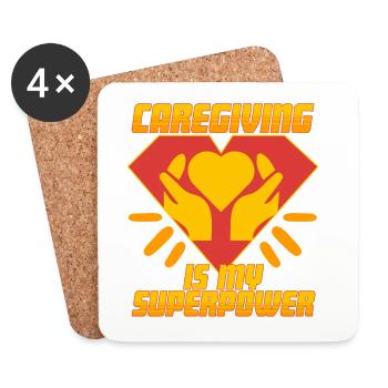 Nurse, geriatric care - Coasters (set of 4) - white - Front