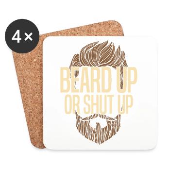 Barbe ou tais-toi - Dessous de verre (lot de 4) - blanc - Devant