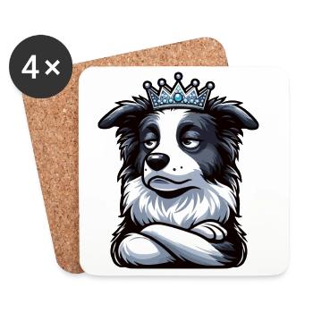 Border Collie Propriétaire Collie Amant de Collie - Dessous de verre (lot de 4) - blanc - Devant