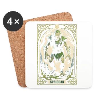 Spriggan Mythologische Kreaturen - Untersetzer (4er-Set) - Weiß - Vorne