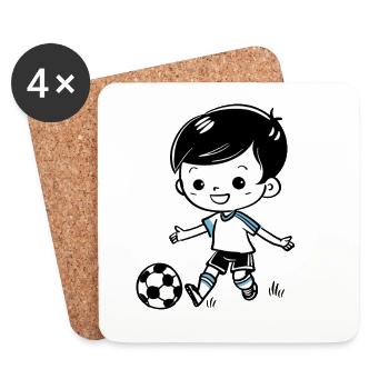 Soccer Boy - Coasters (set of 4) - white - Front