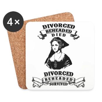 Six Wives of Henry VIII - Untersetzer (4er-Set) - Weiß - Vorne