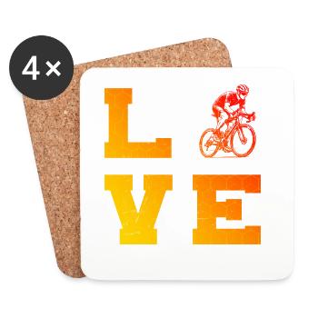 Roadbike Vibes für Rennrad - Untersetzer (4er-Set) - Weiß - Vorne
