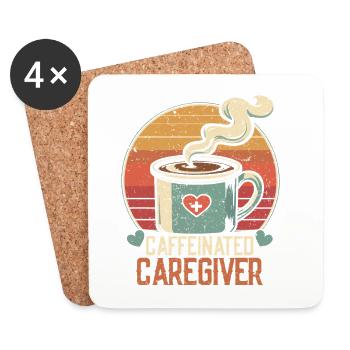 Nurse, geriatric care - Coasters (set of 4) - white - Front