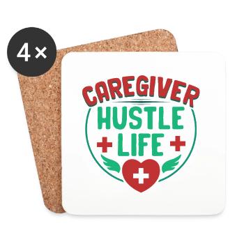 Nurse, geriatric care - Coasters (set of 4) - white - Front