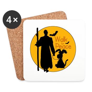 Slogan de la Marche pour la Paix - Dessous de verre (lot de 4) - blanc - Devant