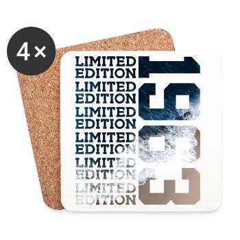 LIMITED EDITION 1963 63 JAHRE 63. GEBURTSTAG - Untersetzer (4er-Set) - Weiß - Vorne