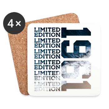 LIMITED EDITION 1961 65 YEARS 65TH BIRTHDAY - Coasters (set of 4) - white - Front