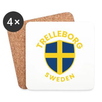 Trelleborg United Kingdom Shield Logo - Coasters (set of 4) - white - Front