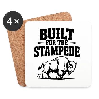 Construit pour le Stampede - Dessous de verre (lot de 4) - blanc - Devant