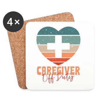 Pflegerin Pfleger Altenpflege Caregiver Off Duty - Untersetzer (4er-Set) - Weiß - Vorne