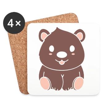 wombat - Coasters (set of 4) - white - Front