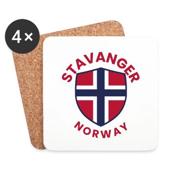 Stavanger Crest Norway - Coasters (set of 4) - white - Front