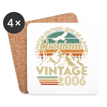 Original 2006 Vintage Vintage Anniversary Rétro - Dessous de verre (lot de 4) - blanc - Devant