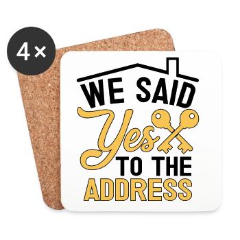 Nous avons accepté l’adresse - Dessous de verre (lot de 4) - blanc - Devant