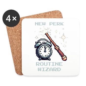 Routine Wizard | Social Work Everyday Life - Coasters (set of 4) - white - Front