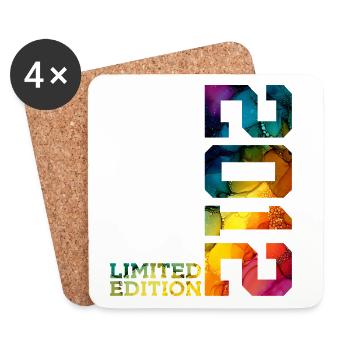 LIMITED EDITION 2012 14 YEARS 14TH BIRTHDAY - Coasters (set of 4) - white - Front