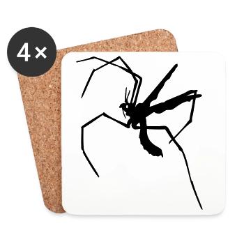 Long-legged mosquito - Coasters (set of 4) - white - Front