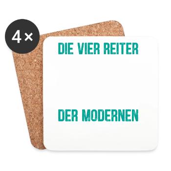 Nerd DIE VIER MODERNEN REITER DER APOKALYPSE - Untersetzer (4er-Set) - Weiß - Vorne
