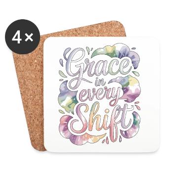 Nurse Practitioner Grace In Every Clinical Nurse - Coasters (set of 4) - white - Front