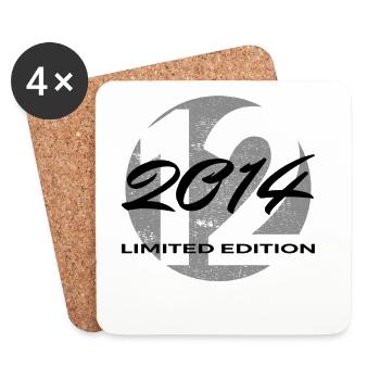 12th Birthday 2014 Boys and Girls Gift - Coasters (set of 4) - white - Front