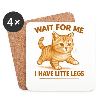 Katze Spruch Humor Meme Lustig Witzig Geschenkidee - Untersetzer (4er-Set) - Weiß - Vorne
