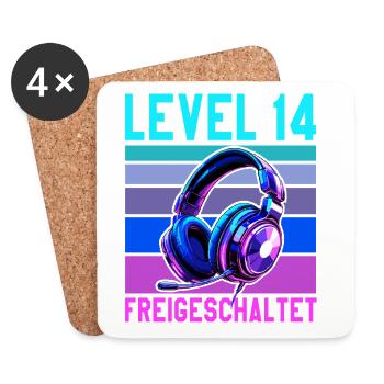 10th Birthday Boy Girl Teenager Level 10 - Coasters (set of 4) - white - Front