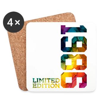 LIMITED EDITION 1986 40 YEARS 40TH BIRTHDAY - Coasters (set of 4) - white - Front
