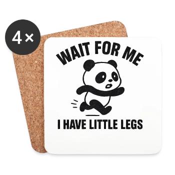 Panda Spruch Humor Meme Lustig Witzig Geschenkidee - Untersetzer (4er-Set) - Weiß - Vorne