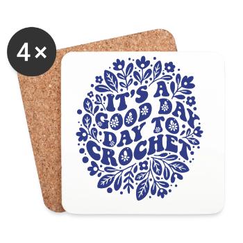 Its A Good Day Day To Crochet Funny Crochet Lover - Coasters (set of 4) - white - Front