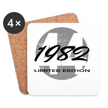 44th Birthday 1982 Gift for Men and Women - Coasters (set of 4) - white - Front