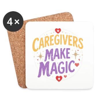 Pflegerin Pfleger Altenpflege Caregivers Magic - Coasters (set of 4) - white - Front