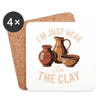 Pottery Lover Keramik Töpfern Humor - Untersetzer (4er-Set) - Weiß - Vorne