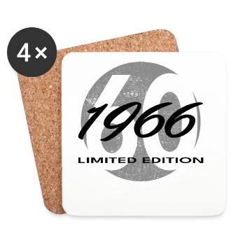 60th Birthday 1966 Gift for Men and Women - Coasters (set of 4) - white - Front