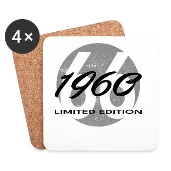 66th Birthday 1960 Gift for Men and Women - Coasters (set of 4) - white - Front