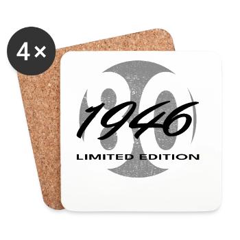 80th Birthday 1946 Gift for Men and Women - Coasters (set of 4) - white - Front