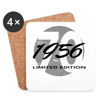 70th Birthday 1956 Gift for Men and Women - Coasters (set of 4) - white - Front